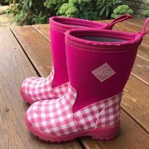Girls gingham Muck Boots